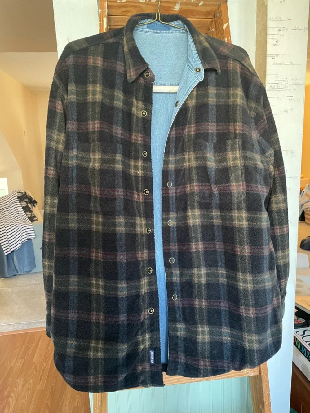Wolverine men’s Denim flannel reversible Jacket - 2 or 3XL